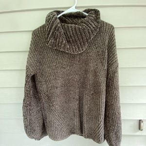 Olive green cowl neck sweater